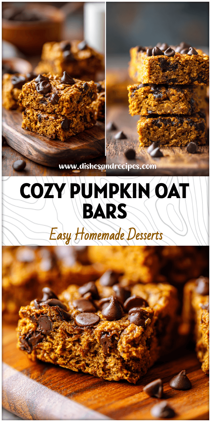 Pumpkin Chocolate Chip Oat Bars – Healthy Fall Treat PNG